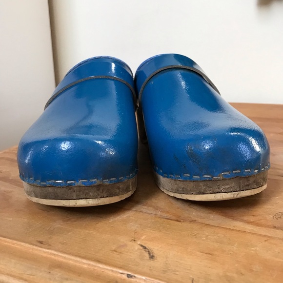 Sken Trefflin size 6 clogs. Shiny blue leather - Picture 3 of 10